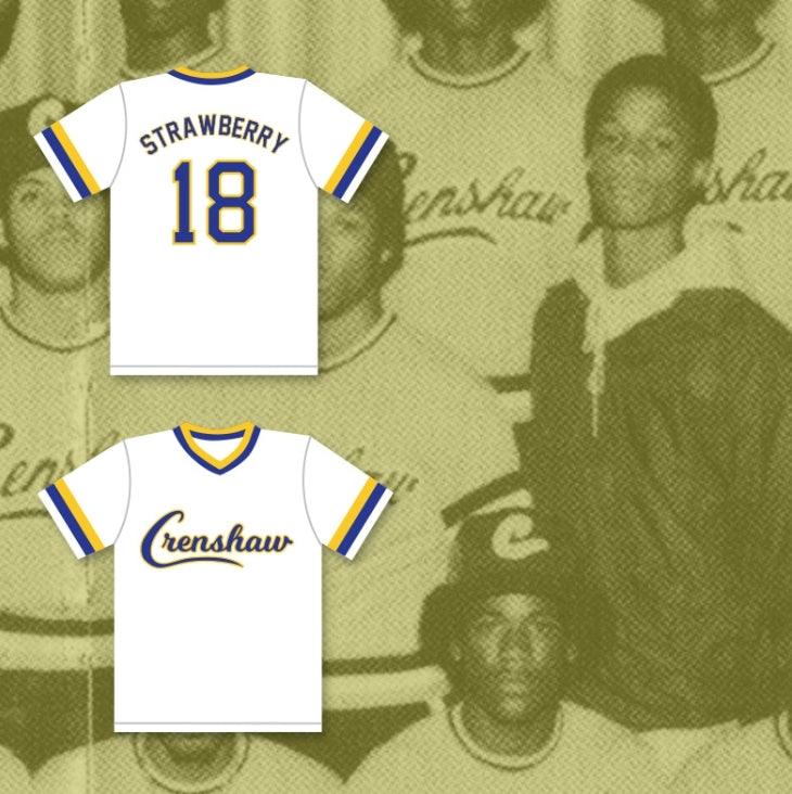 Camiseta de béisbol blanca personalizada con cualquier nombre y número DARRYL STRAWBERRY 18 COUGARS DE CRENSHAW HIGH SCHOOL, cosida, tallas S-6XL