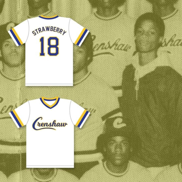 Camiseta de béisbol blanca personalizada con cualquier nombre y número DARRYL STRAWBERRY 18 COUGARS DE CRENSHAW HIGH SCHOOL, cosida, tallas S-6XL
