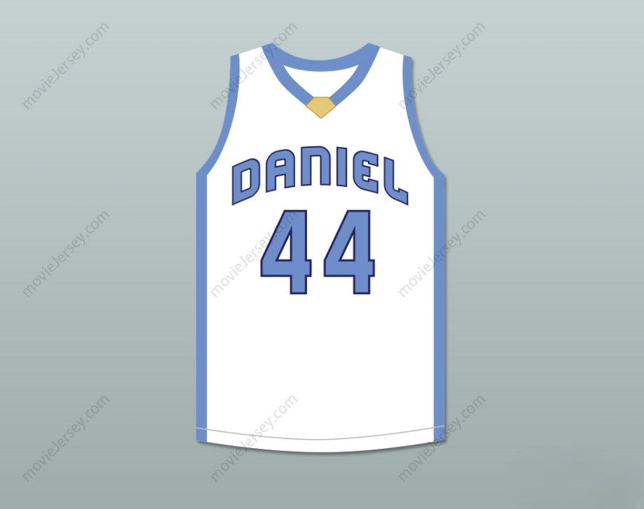 CAMISETA DE BALONCESTO BLANCA PERSONALIZADA DEANDRE HOPKINS 44 D. W. DANIEL HIGH SCHOOL LIONS BORDADA Tallas S-6XL