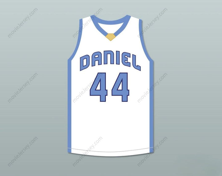 CAMISETA DE BALONCESTO BLANCA PERSONALIZADA DEANDRE HOPKINS 44 D. W. DANIEL HIGH SCHOOL LIONS BORDADA Tallas S-6XL