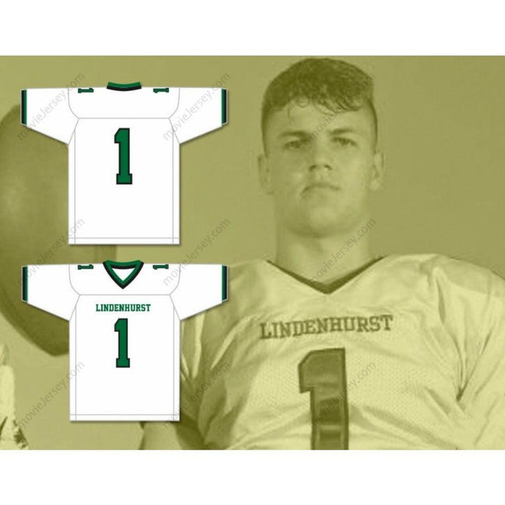 PERSONALIZA CUALQUIER Nombre Número JEREMY RUCKERT 1 LINDENHURST SENIOR HIGH SCHOOL BULLDOGS Camiseta de Fútbol Americana Cosida S-6XL