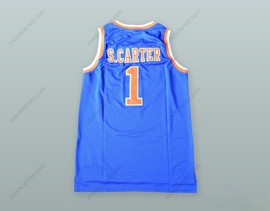 CAMISETA DE BALONCESTO AZUL ROC-A-FELLA CON NÚMERO Y NOMBRE PERSONALIZADO DE SHAWN CARTER 1, BORDADA, TALLAS S-6XL