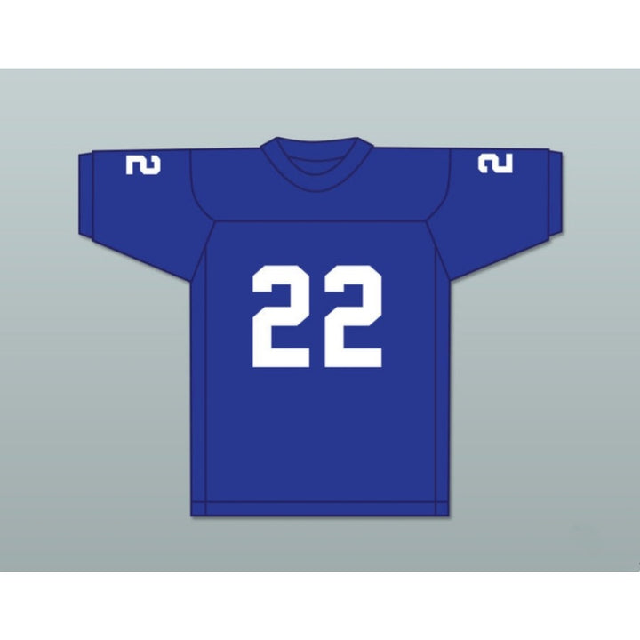 CUSTOM ANY Name Number ANDRE YOUNG 22 GRADE SCHOOL BLUE FOOTBALL JERSEY G FUNK DOCUMENTARY Top Stitched S-6XL