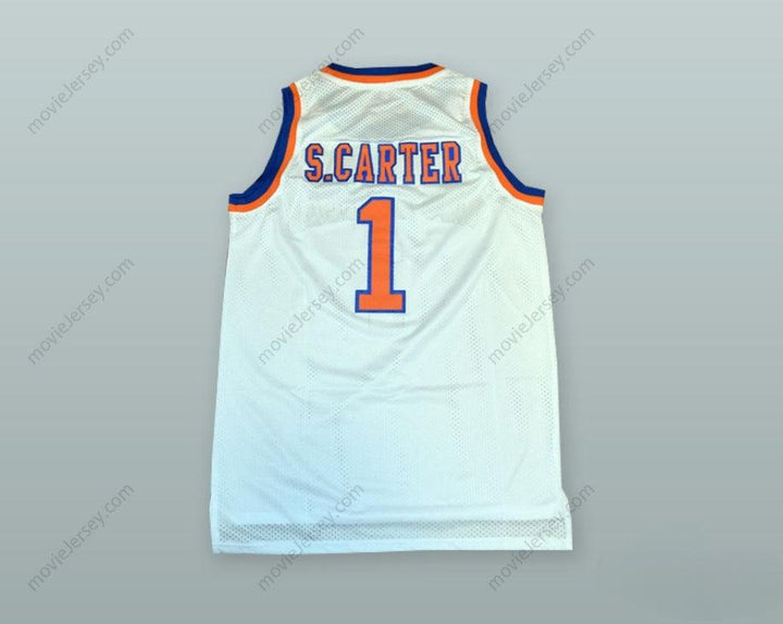 PERSONALIZA Cualquier Nombre Número SHAWN CARTER 1 ROC-A-FELLA BLANCO CAMISETA DE BALONCESTO con Costuras S-6XL