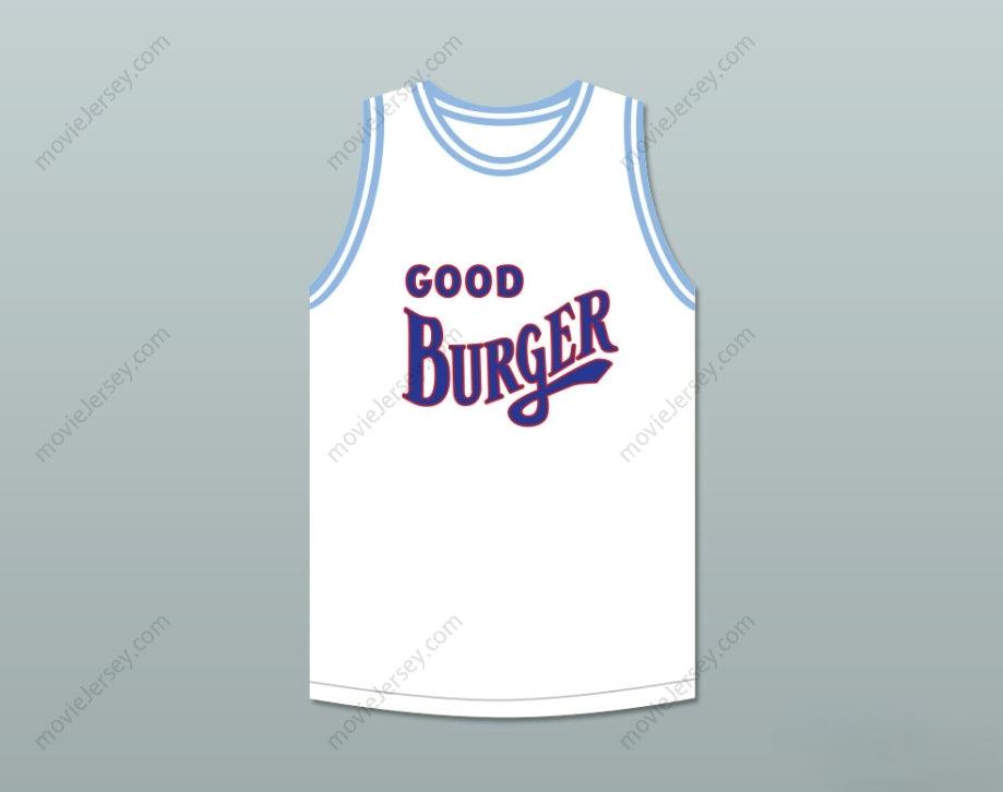 PERSONALIZA Cualquier Nombre Número ED 1 GOOD BURGER CAMISETA DE BALONCESTO BLANCA Parte Superior Cosida S-6XL