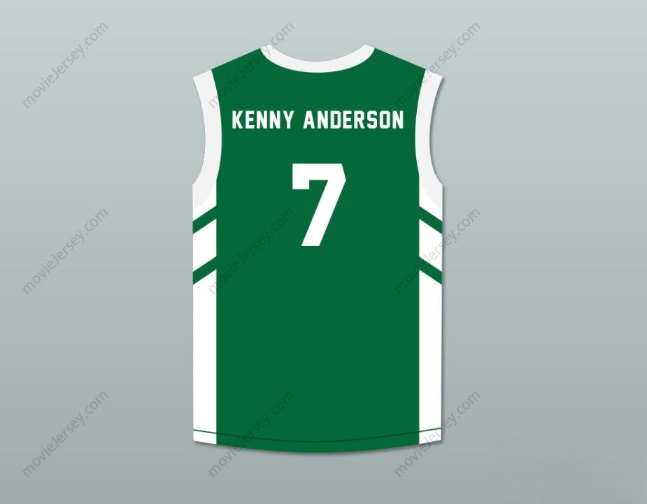 PERSONALIZA Cualquier Nombre Número KENNY ANDERSON 7 CAMISETA DE BALONCESTO VERDE EL BIG BANG DE DENNIS RODMAN EN PIONYANG Costuras de alta calidad S-6XL