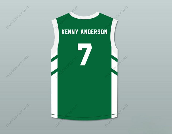 PERSONALIZA Cualquier Nombre Número KENNY ANDERSON 7 CAMISETA DE BALONCESTO VERDE EL BIG BANG DE DENNIS RODMAN EN PIONYANG Costuras de alta calidad S-6XL
