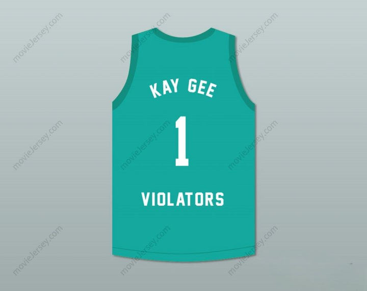 PERSONALIZA CUALQUIER Nombre Número KAY GEE 1 VIOLATORS CAMISETA BALONCESTO 3ER ANUAL ROCK N' JOCK B-BALL JAM 1993 Costura Superior S-6XL