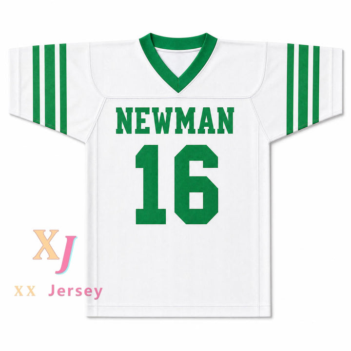 Isidore Newman High School 16 Football Jersey — white front view