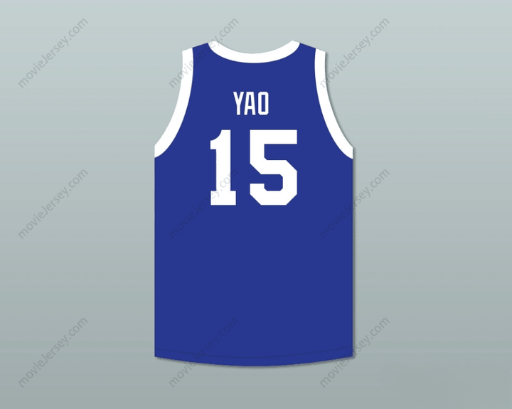 CAMISETA DE BALONCESTO PERSONALIZADA YAO MING 15 SHANGHAI SHARKS CHINA CON PARCHE CBA Cosido Tallas S-6XL