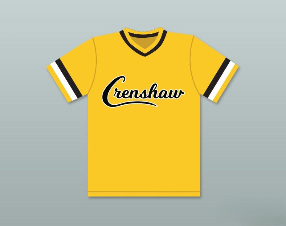 Camiseta de béisbol amarilla con número y nombre personalizados DARRYL STRAWBERRY 18 CRENSHAW HIGH SCHOOL COUGARS con costuras superiores S-6XL