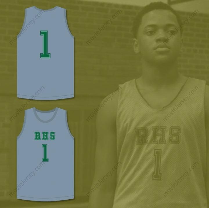 PERSONALIZA CUALQUIER Nombre Número TERRON FORTE 1 RHS JERSEY DE BALONCESTO GRIS AMATEUR Cosido S-6XL