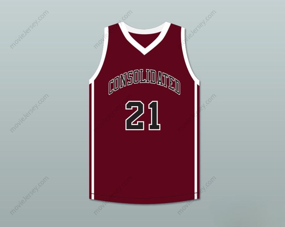 PERSONALIZA CUALQUIER Nombre Número JUGADOR 21 A&M CONSOLIDATED HIGH SCHOOL TIGERS MAROON CAMISETA DE BALONCESTO Cosida S-6XL