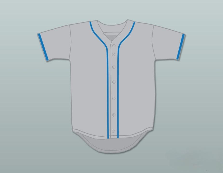 Camiseta de béisbol gris GEORGE PLIMPTON 58 EXHIBITION GAME personalizada con cualquier nombre y número, talla S-6XL, costuras vistas