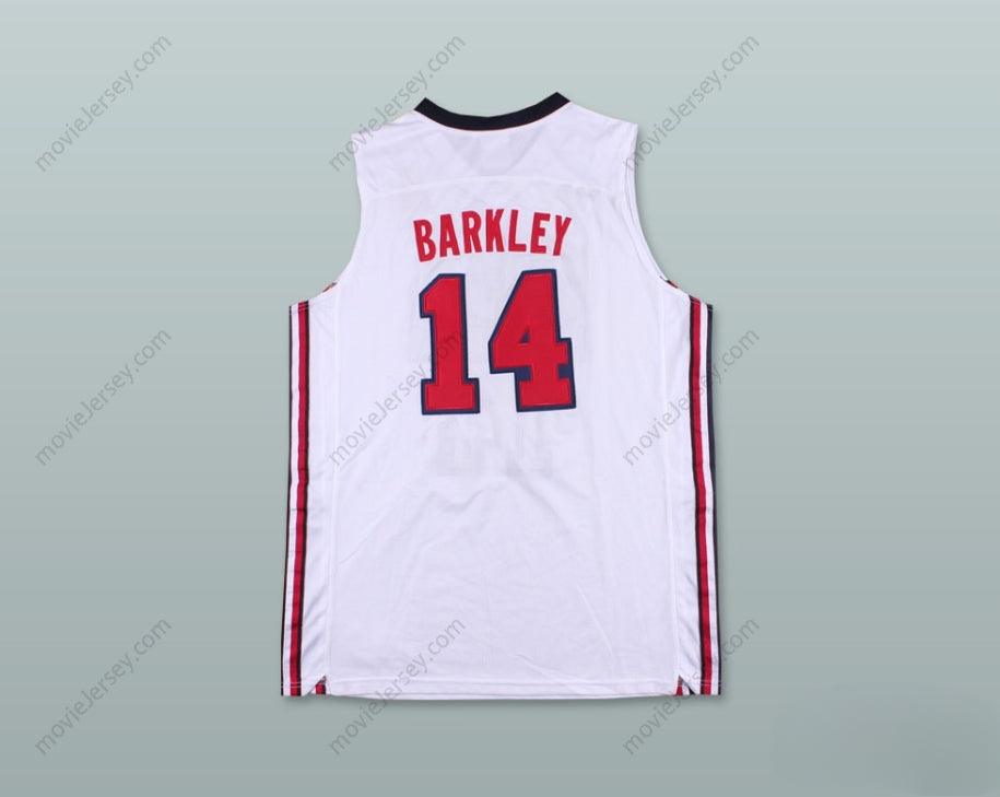 PERSONALIZADO Cualquier Nombre Número CHARLES BARKLEY 14 USA CAMISETA BALONCESTO CASA Bordado S-6XL
