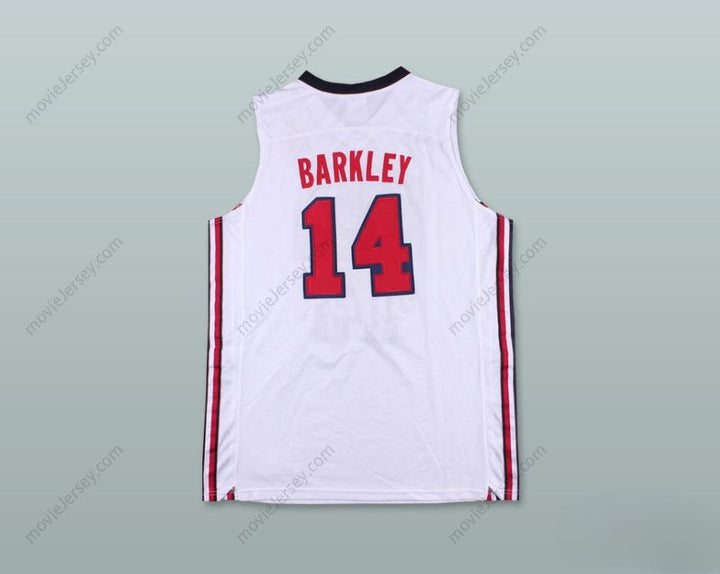 PERSONALIZADO Cualquier Nombre Número CHARLES BARKLEY 14 USA CAMISETA BALONCESTO CASA Bordado S-6XL