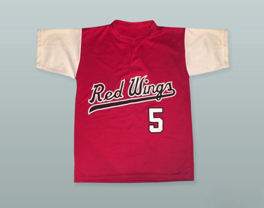 Camiseta de béisbol ROJA con el número 5 de CAL RIPKEN JR. de los RED WINGS, personalizada con cualquier nombre, miembro del Salón de la Fama de 2007, costuras superiores, tallas S-6XL