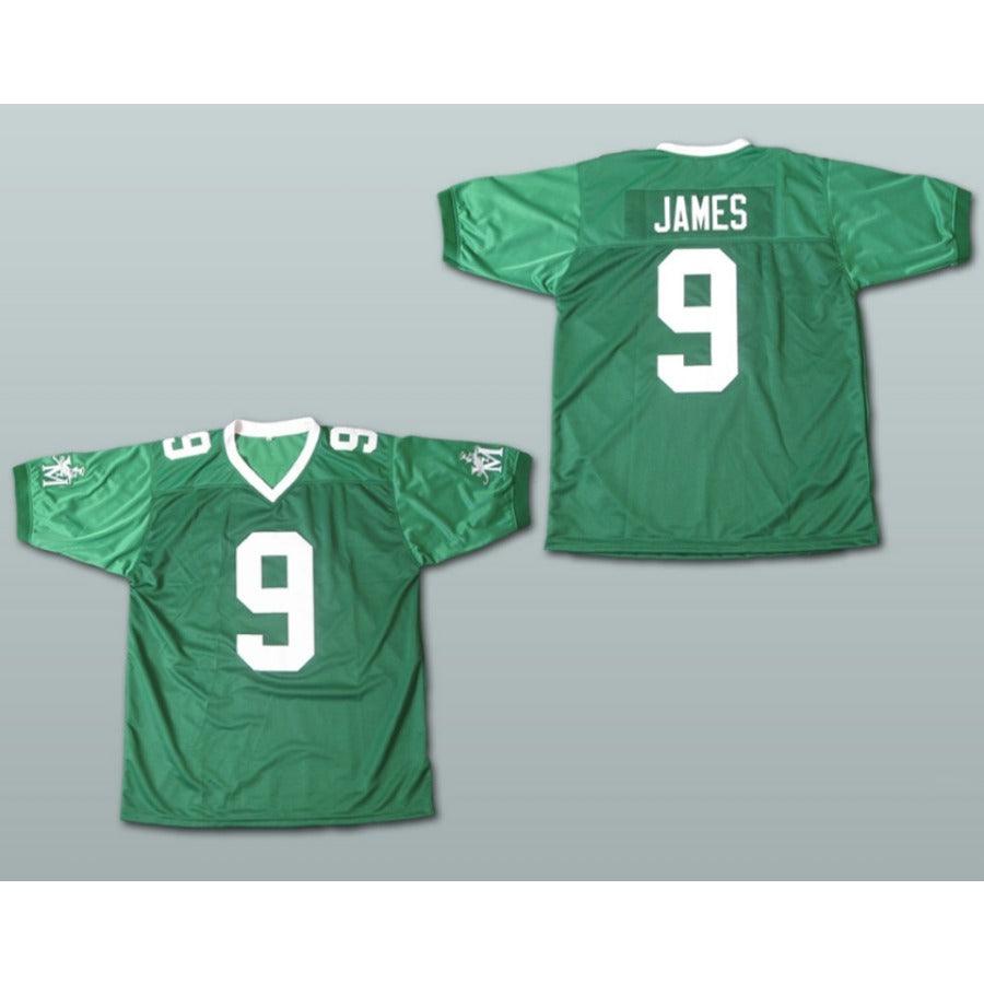 PERSONALIZA Cualquier Nombre Número LEBRON JAMES 9 LUCHANDO IRLANDÉS Camiseta de Fútbol de Escuela Secundaria con Costuras S-6XL