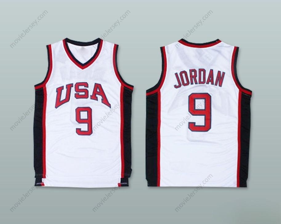 PERSONALIZA CUALQUIER Nombre Número 1984 MICHAEL   9 USA TEAM CASA CAMISETA DE BALONCESTO Cosido S-6XL
