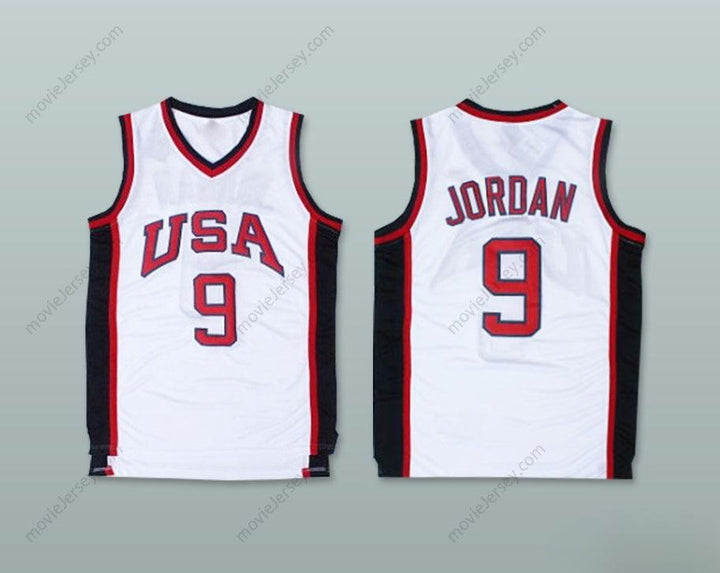 PERSONALIZA CUALQUIER Nombre Número 1984 MICHAEL   9 USA TEAM CASA CAMISETA DE BALONCESTO Cosido S-6XL