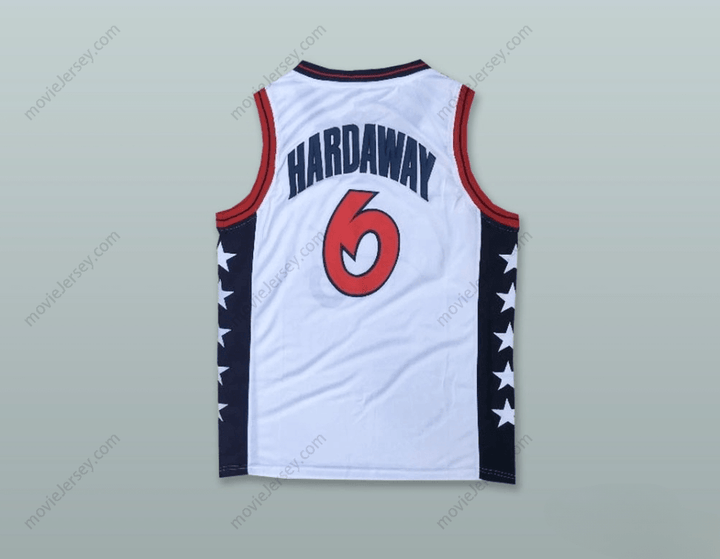CUSTOM ANY Name Number 1996 PENNY HARDAWAY 6 USA TEAM HOME BASKETBALL JERSEY Top Stitched S-6XL