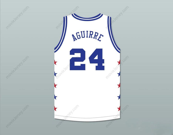 PERSONALIZA Cualquier Nombre Número MARK AGUIRRE 24 MAGIC JOHNSON CAMISETA BALONCESTO BLANCA ALL STAR GAME 1988 EVENTO BENÉFICO MIDSUMMER NIGHT'S MAGIC Tallas de la S-6XL con Costura Superior