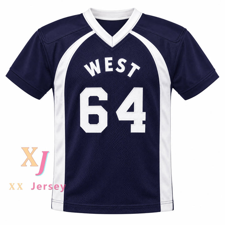 CAMISETA DE FÚTBOL Personalizada con Cualquier Nombre y Número T.J. A.J. R.J. BACKSLASHINFOURTH V 64 WEST Costuras S-6XL
