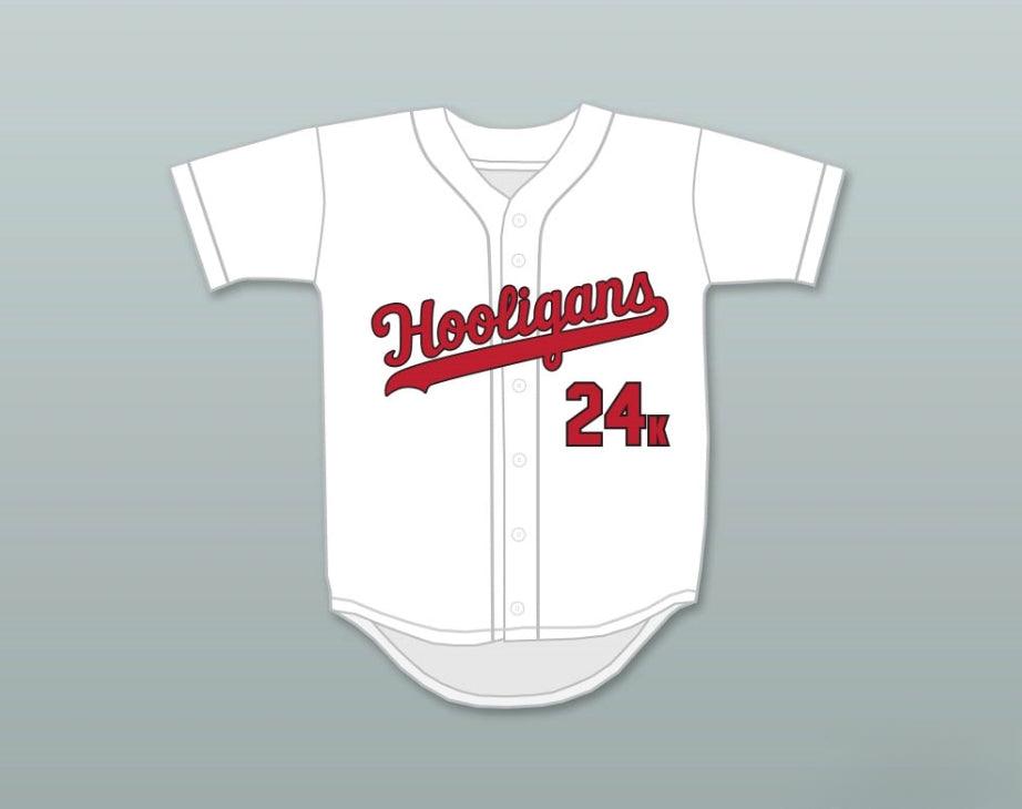 Personalizada Cualquier Nombre Número MARS 24K HOOLIGANS CAMISETA BÉISBOL BLANCA Costura Superior Tallas S-6XL