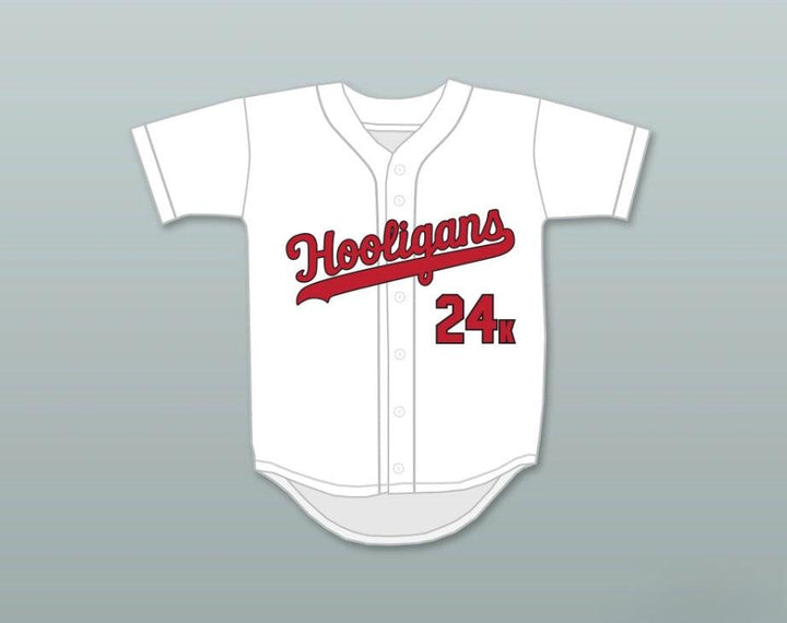 Personalizada Cualquier Nombre Número MARS 24K HOOLIGANS CAMISETA BÉISBOL BLANCA Costura Superior Tallas S-6XL