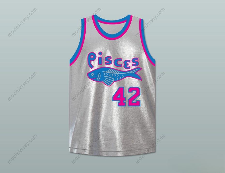 CUSTOM ANY Name Number REVEREND GRADY JACKSON 42  PISCES BASKETBALL JERSEY THE FISH THAT SAVED  Top Stitched S-6XL