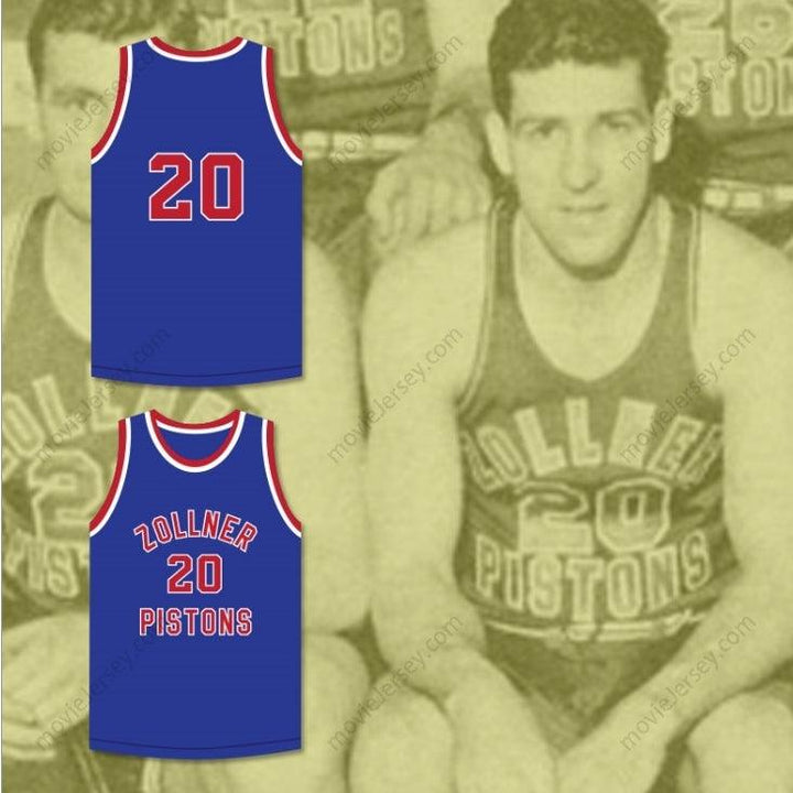 CAMISETA DE BALONCESTO AZUL BORDADA CON CUALQUIER Nombre y Número PERSONALIZADO BOBBY MCDERMOTT 20 FORT WAYNE ZOLLNER Tallas S-6XL