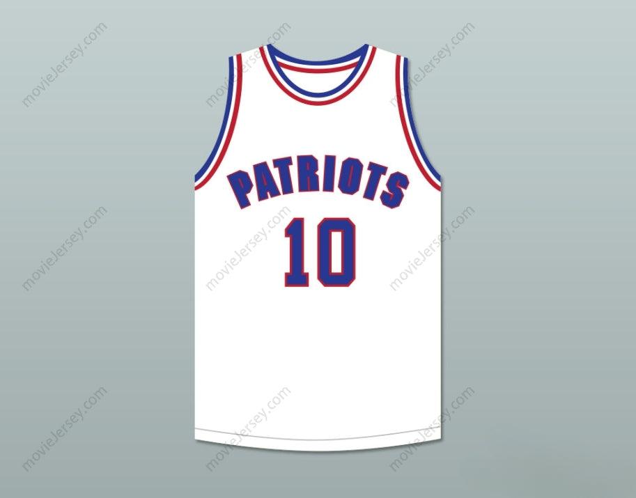 PERSONALIZA Cualquier Nombre Número JACOB 10 WILL FOSTER HIGH SCHOOL PATRIOTS CAMISETA DE BALONCESTO BLANCA LAS ZAPATILLAS ROJAS Costura Superior S-6XL