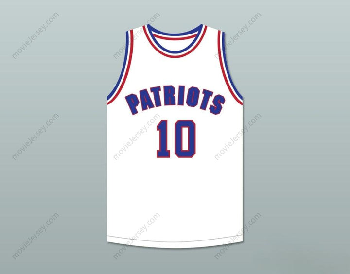 PERSONALIZA Cualquier Nombre Número JACOB 10 WILL FOSTER HIGH SCHOOL PATRIOTS CAMISETA DE BALONCESTO BLANCA LAS ZAPATILLAS ROJAS Costura Superior S-6XL