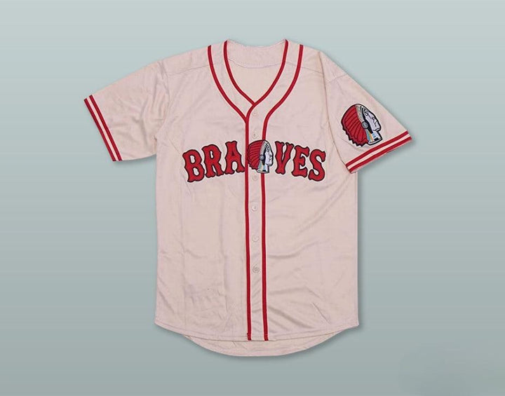 Personalizado Cualquier Nombre Número BABE RUTH 3 BRAVES CAMISETA DE BÉISBOL BLANCA Costura Superior S-6XL