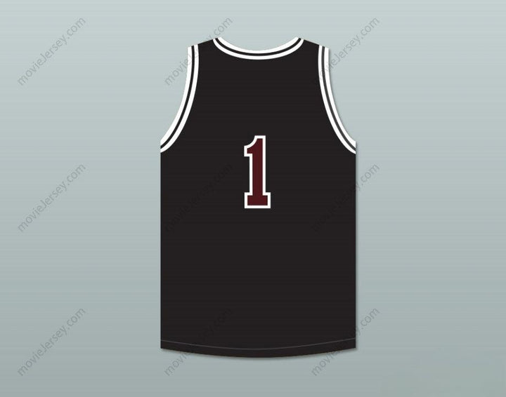 PERSONALIZA CUALQUIER Nombre Número GIL 1 CAMISETA DE BALONCESTO NEGRA DE SECUNDARIA Cosida S-6XL