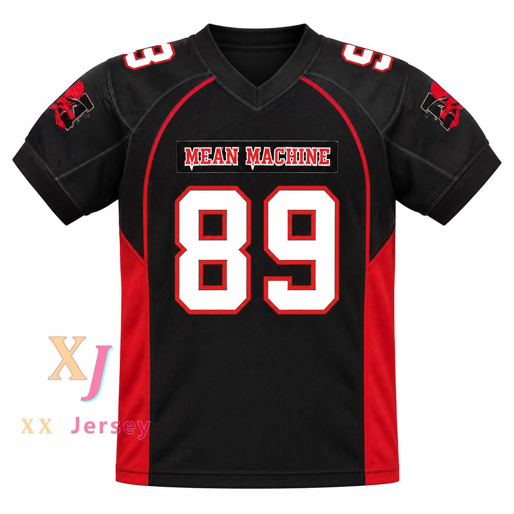 Custom Terry Crews Cheeseburger Eddy 89 Mean Machine Convicts Football Jersey