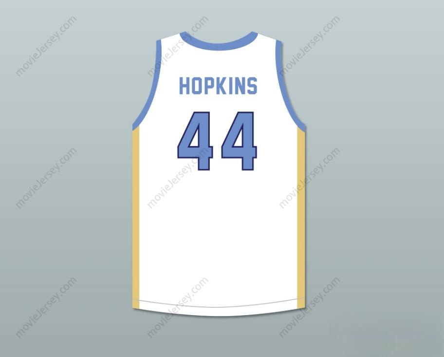 CAMISETA DE BALONCESTO BLANCA PERSONALIZADA DEANDRE HOPKINS 44 D. W. DANIEL HIGH SCHOOL LIONS BORDADA Tallas S-6XL