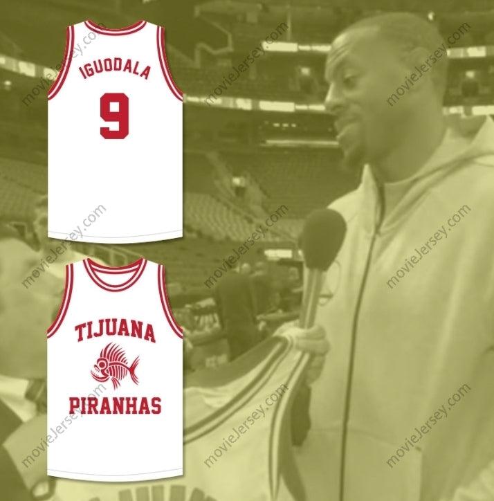 CUSTOM ANY Name Number ANDRE IGUODALA 9 TIJUANA PIRANHAS WHITE BASKETBALL JERSEY MEXICAN EXPANSION TEAM Top Stitched S-6XL
