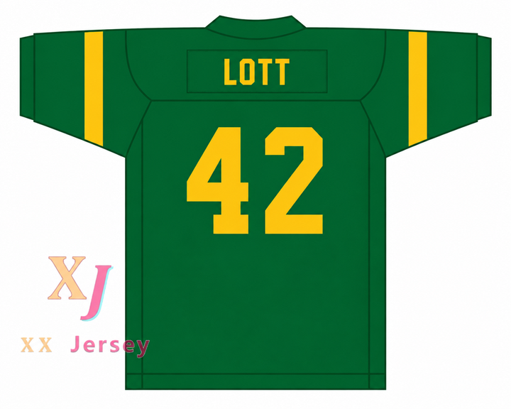 Custom Ronnie Lott 42 Eisenhower High School Eagles Green Football Jersey