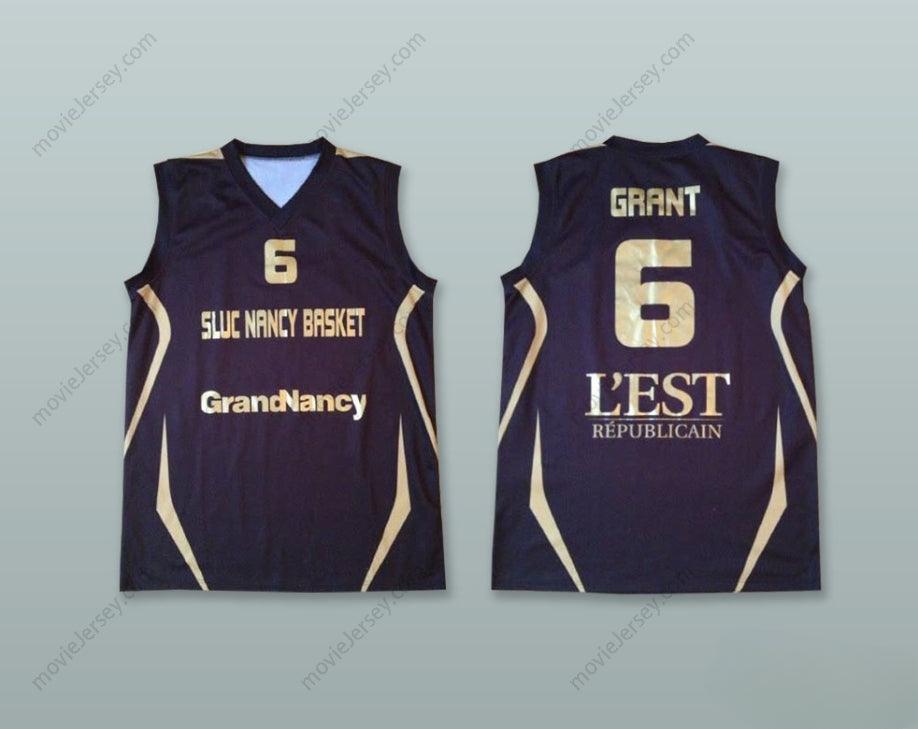 CUSTOM ANY Name Number KENNY GRANT 6 FRANCE NAVY BLUE BASKETBALL JERSEY Top Stitched S-6XL