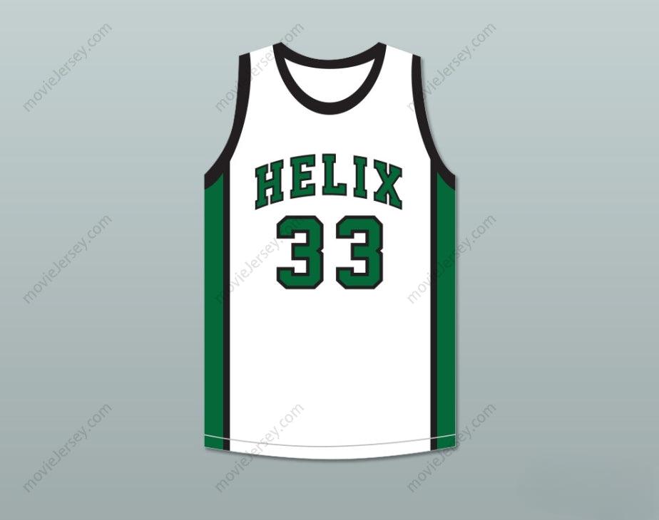 CUSTOM ANY Name Number BILL WALTON 33 HELIX HIGH SCHOOL SCOTTIES WHITE BASKETBALL JERSEY 1 Top Stitched S-6XL