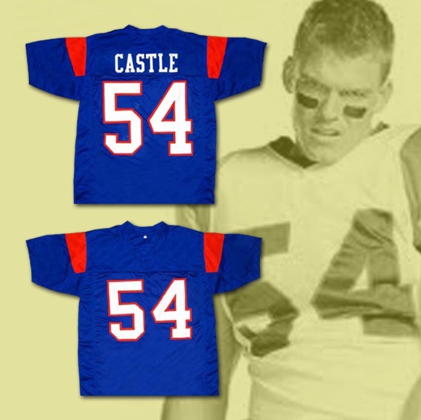 Custom Thad Castle 54 Blue Mountain State Goats Football Jersey