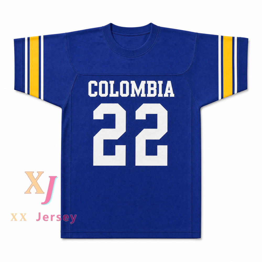 PERSONALIZADO Cualquier Nombre Número WALTER PAYTON 22 COLUMBIA HIGH SCHOOL WILDCATS AZUL CAMISETA DE FÚTBOL Cosida S-6XL