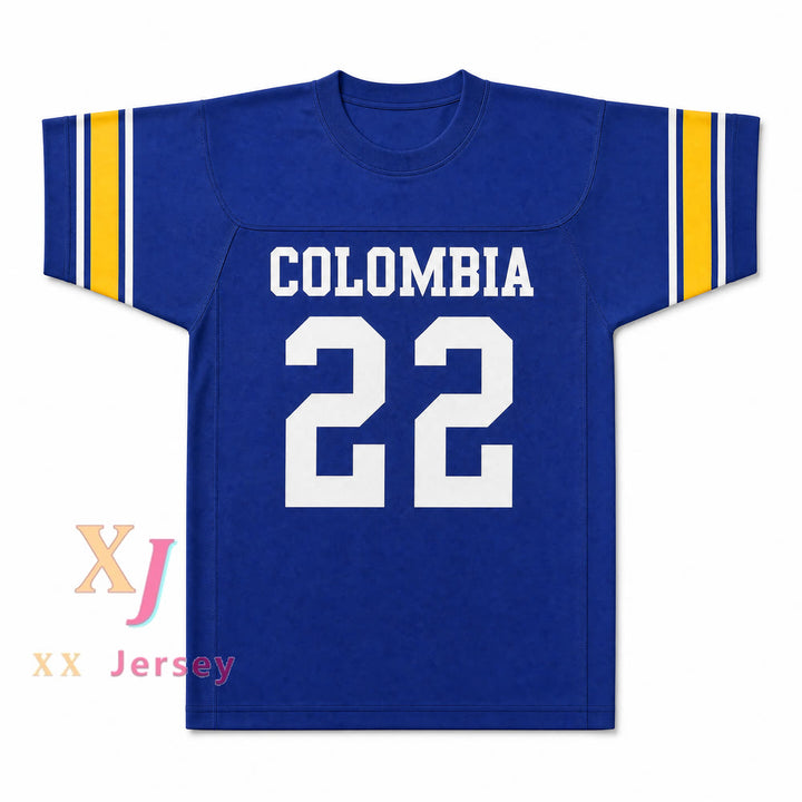 PERSONALIZADO Cualquier Nombre Número WALTER PAYTON 22 COLUMBIA HIGH SCHOOL WILDCATS AZUL CAMISETA DE FÚTBOL Cosida S-6XL