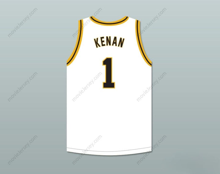 PERSONALIZA CUALQUIER Nombre Número KENAN THOMPSON 1 CAMISETA DE BALONCESTO BLANCA KENAN & KEL 2 Tallas de la S a la 6XL con Costura Superior