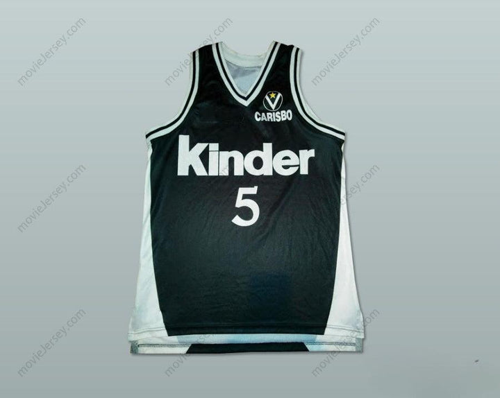 PERSONALIZA CUALQUIER Nombre Número CAMISETA DE BALONCESTO SASHA DANILOVIC VIRTUS KINDER BOLONIA BORDADO Cosido Superior S-6XL