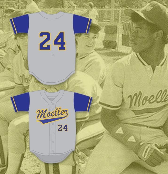Camiseta de béisbol gris de los CRUSADERS de la escuela secundaria ARCHBISHOP de KEN GRIFFEY JR 24 con cualquier nombre y número personalizado, 3 costuras, tallas S-6XL