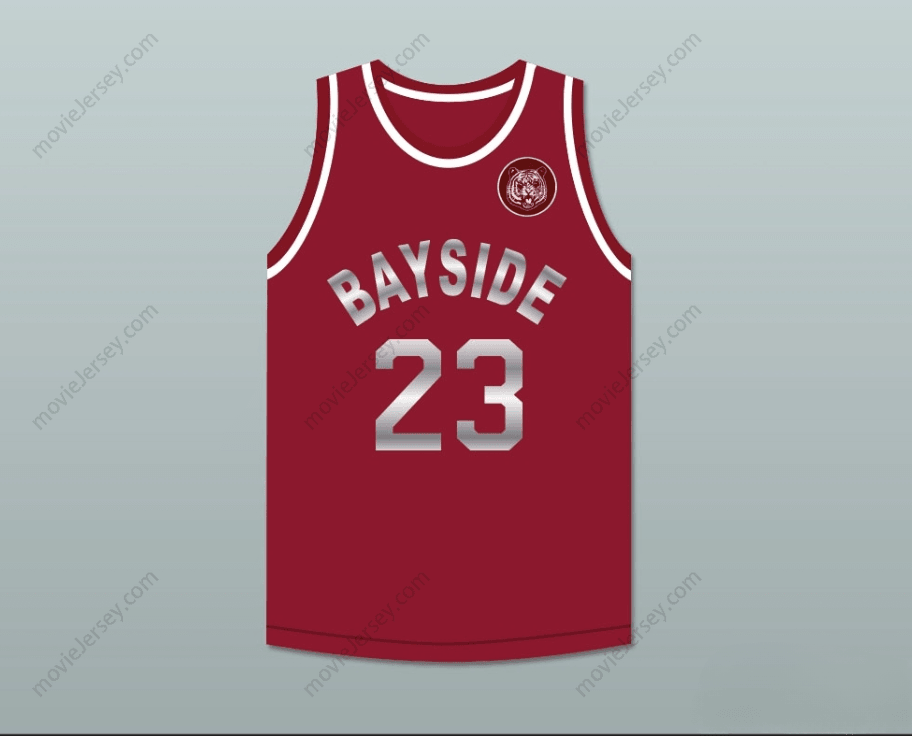 PERSONALIZA CUALQUIER Nombre Número SALVADOS POR LA CAMPANA AC SLATER 23 BAYSIDE TIGERS CAMISETA DE BALONCESTO GRANATE INCLUYE PARCHE DE TIGRE Costura Superior S-6XL