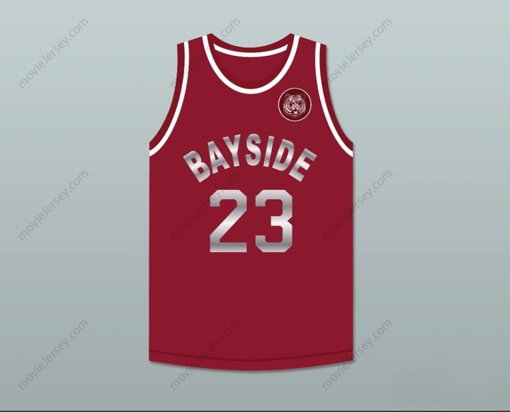 PERSONALIZA CUALQUIER Nombre Número SALVADOS POR LA CAMPANA AC SLATER 23 BAYSIDE TIGERS CAMISETA DE BALONCESTO GRANATE INCLUYE PARCHE DE TIGRE Costura Superior S-6XL