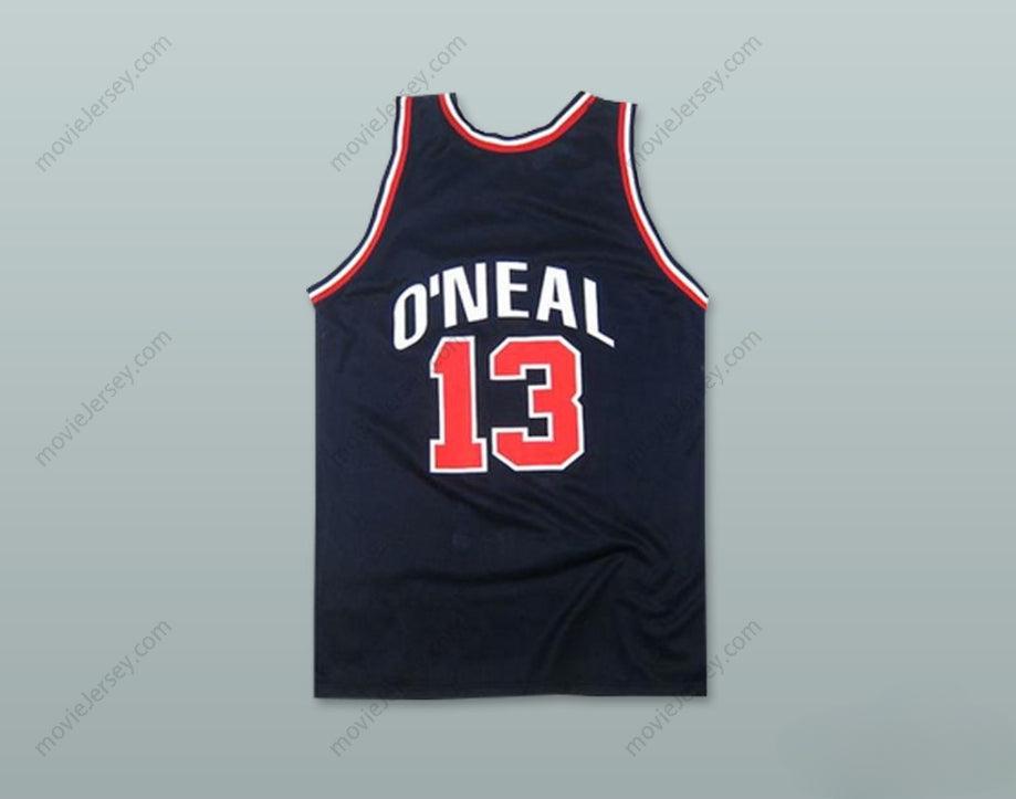 CAMISETA DE BALONCESTO PERSONALIZADA (cualquier nombre/número) SHAQUILLE O'NEAL 13 USA VISITANTE Cosida Tallas S-6XL
